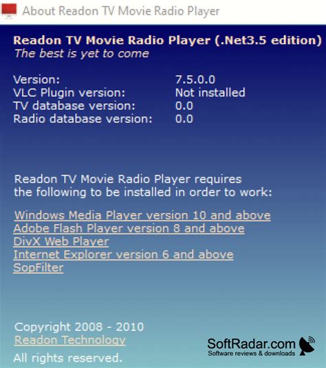 Readon TV Movie Radio Player for Windows